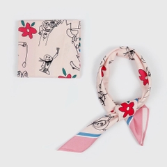 Khăn BANDANA SCARF (PINK FLOWERS) Tò He