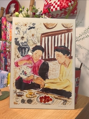 Tranh A3 Tao Creative Tea time