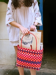 Olivia Checkboard Shopper | Multicolor