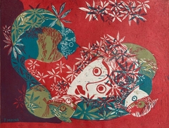 Tranh Mỹ Anh Mình và mèo 30x40cm