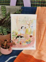 Tranh Tao A3 Cat And Girl