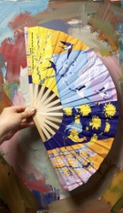 Quạt Danh hoa tứ quý Mai Lê