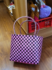 Làn Hồng Đen | Black + Hot Pink | Beau Checkboard Shopper