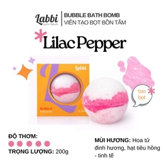 Viên tạo bọt bồn tắm 220gr Lilac Pepper Labbi