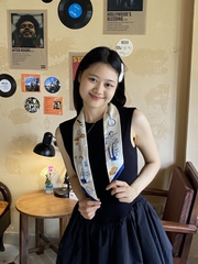 Khăn lụa twilly hàng trống 8x90 Mai Lê