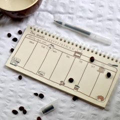 Sổ lò xo ngang weekly planner 21 cm x 10 cm Mai Lê