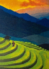 Tranh A4 Mai Lê Việt Nam landscape