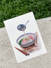 Thiệp đồ ăn Vietnamese food Mai Lê