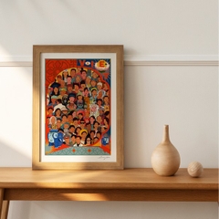 Tranh Lương Doo A4 Bắc Nam một nhà