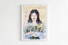 Tranh Tao Flower Girl A4 /  Flower Love