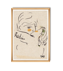 Tranh Tao A4 The Kiss / Remaster Rodin