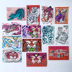 Set 3 Postcards A Tiger A Day Livy