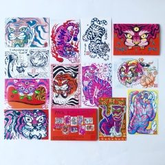 Set 3 Postcards A Tiger A Day Livy