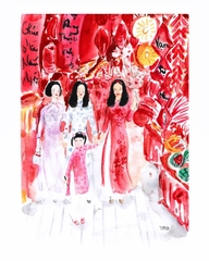 Tranh Tao A3 a happy new year