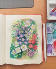 Tranh A4 Pan mùa xuân đầu tiên