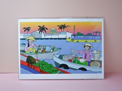 Tranh Hannah Budd Floating Market