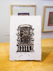 Tranh Lem A5 Linocut Doors