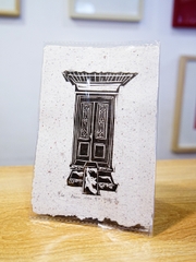 Tranh Lem A5 Linocut Doors