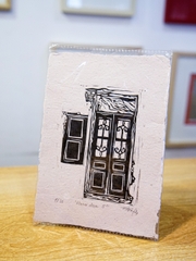 Tranh Lem A5 Linocut Doors