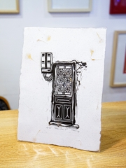 Tranh Lem A5 Linocut Doors