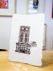 Tranh Lem A5 Linocut Doors