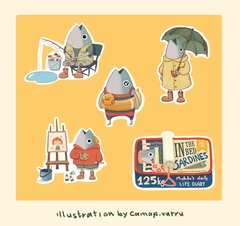 Sticker michiko Cá Mập Vũ Trụ