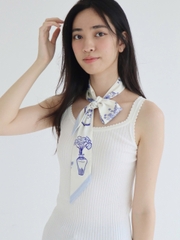 Khăn lụa twilly bình gốm Mai Lê