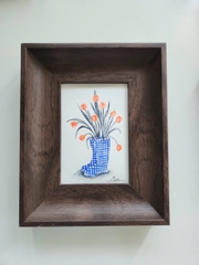 Tranh gốc kèm khung giả gỗ 2 Mai Lê