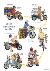 Stickers Haru Craft OMG ! Vietnamese traffic