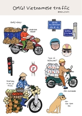 Tranh Haru Craft A5 OMG ! Vietnamese traffic