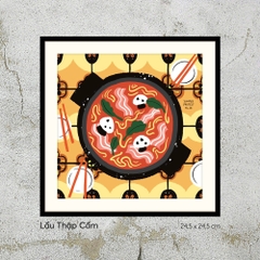 Tranh Summer Project No.8 Lẩu Thập Cẩm ( 24.5 cm x 24.5 cm )