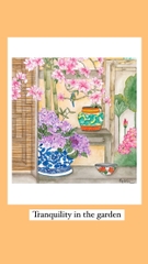 Tranh Ly Vũ A4 Tranquility in the Garden