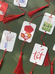 Set 4 thẻ treo tết 2025 Mai Lê
