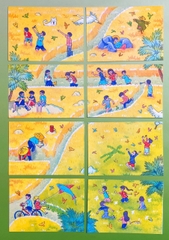 Postcard Ruộng Lộn Xộn