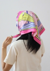 Khăn lụa vuông Cô Chín 70x70 Mai Lê