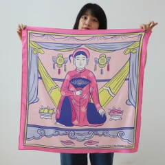 Khăn lụa vuông Cô Chín 70x70 Mai Lê