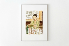 Tranh Tao A4 Woman with pearls