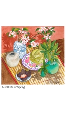 Tranh A4 Ly Vũ A still life in Spring