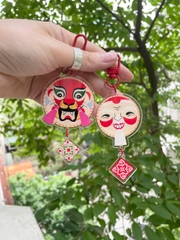Móc khoá mặt nạ tre Mai Lê x Líu Lô
