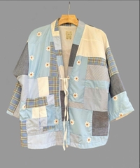 Áo khoác ghép vải dáng Nhật 1150 Chế Upcycled Clothing T10 / 25