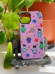 Ốp 15 mèo nền hồng Líu Lô x Mai Lê