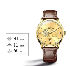 Đồng Hồ Nam Lobinni No.19015-3 Automatic (Mạ Vàng 24k)