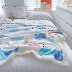 Cừu trẻ em khổ rộng 1m5 x 2m siêu ấm Muji, tuyệt đối không rụng lông