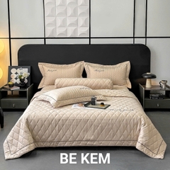 Ga gối cotton linen 5 món siêu mềm thoáng mát, vỏ chăn chần có thể lồng thêm được ruột