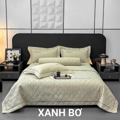 Ga gối cotton linen 5 món siêu mềm thoáng mát, vỏ chăn chần có thể lồng thêm được ruột