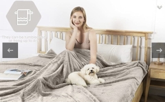 [Chăn Mỹ] Chăn Lông Thỏ AMARI Kích Thước Châu Âu 228x228cm Siêu Mềm Tuyệt Đối Không Rụng Lông
