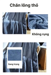 [Chăn Mỹ] Chăn Lông Thỏ AMARI Kích Thước Châu Âu 228x228cm Siêu Mềm Tuyệt Đối Không Rụng Lông