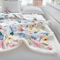 Cừu trẻ em khổ rộng 1m5 x 2m siêu ấm Muji, tuyệt đối không rụng lông