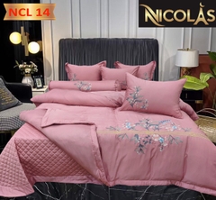 Lụa tơ tằm 7 món trần bông Nicolas pháp