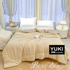 Chăn hè Cotton Seersucker Caro Siêu thoáng Mềm Nhẹ